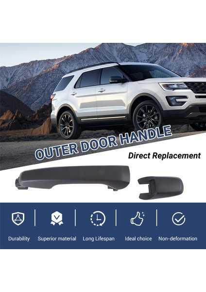 Ford Explorer Edge 2011-2014 Için Araba Ön Arka Sağ Dış Kapı Kolu Kapaklı Dış Kapı Çekme Kolu Lhd (Yurt Dışından)