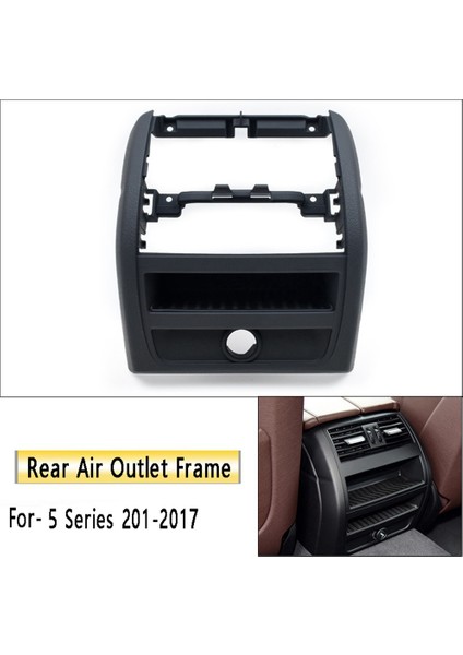Araba Arka Hava Çıkış Çerçevesi Ac Havalandırma Izgarası-Bmw 5 Serisi F10 F18 2011-2017 Siyah (Yurt Dışından)