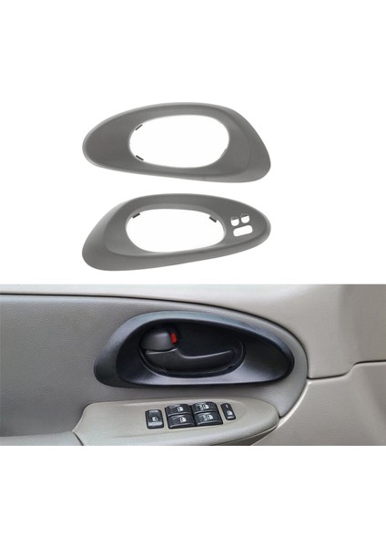 1 Çift Gri Ön Iç Kapı Kolu Çerçevesi Döşemesi 25894591 25894592 Chevrolet Trailblazer 2002-2009 Için 12457837 25894590 (Yurt Dışından)