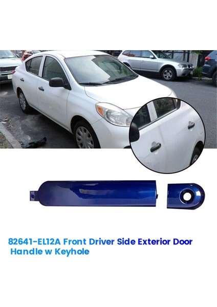 82641-El12A Ön Sürücü Tarafı Dış Kapı Kolu Anahtar Deliği İle Nissan Versa 2007-2012 Dış Kapı Çektirme Aparatı 82641El12A B (Yurt Dışından)