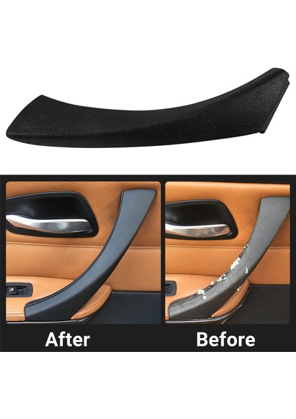 Siyah -Bmw E90 E91 3-Serisi Sedan 2006-2012 Sağ Iç Kapı Paneli Kolu Dış Döşeme Kapağı 51419150336 (Yurt Dışından)