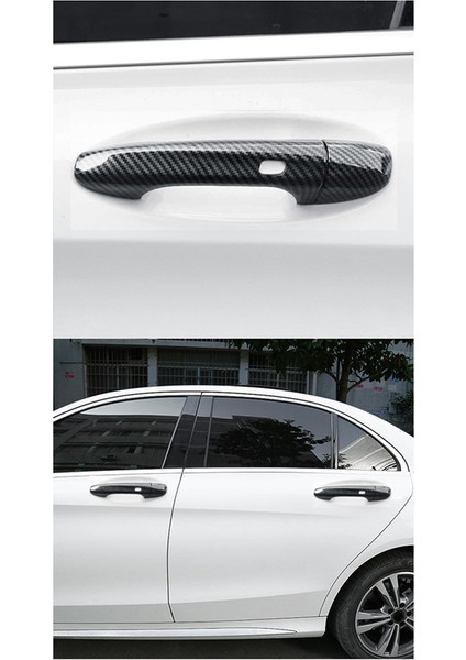 4 Adet Dış Kapı Kulp Kılıfı Trim Çıkartmalar Mercedes Benz Ce Glc Glb Ab Gle Gls Cla Gla 15-24 4 Kapılar Delikli A (Yurt Dışından)
