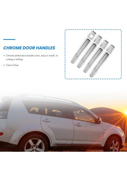 Citroen C4 C4 Picasso C6 Peugeot 207 308 407 Krom Kapı Kolu Kapak Trim (Yurt Dışından)