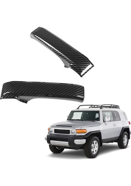 2 Adet Karbon Fiber Araba Iç Kapı Kolu Trim Çekme Tutma Paneli Kolu Kapağı Toyota Fj Cruiser 2007-2014 Için (Yurt Dışından)