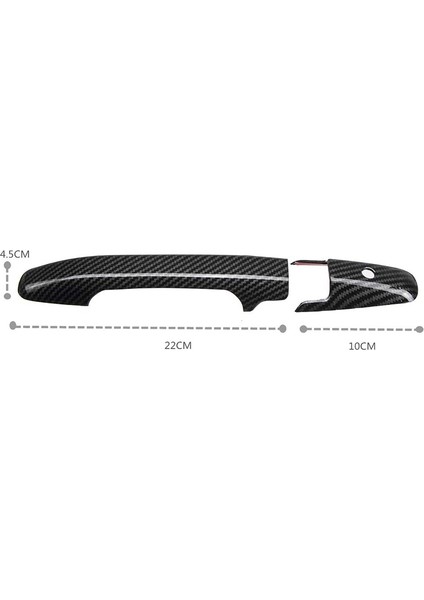Honda Civic 2006-2011 Ve Pilot 2009-2015 Için Dış Kapı Kolu Kapak Seti Karbon Fiber Stil Dış Dekorasyon (Yurt Dışından)