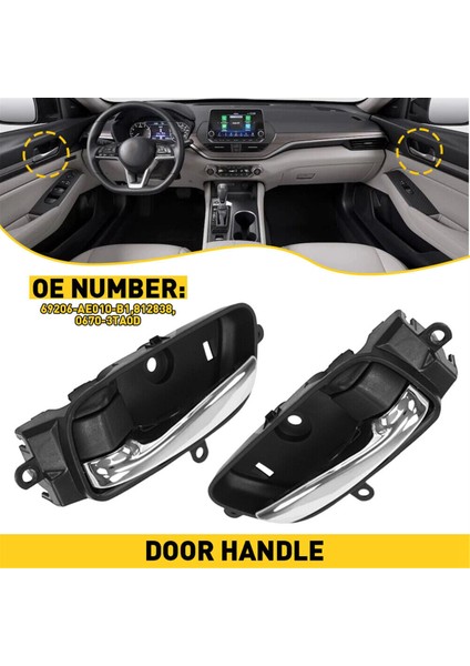 Nissan Altima Pathfinder Titan Armada Murano 2013 - 2021 Için Sol Iç Kapı Kolu 80671-3Ta0D (Yurt Dışından)