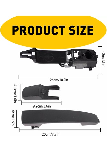 Sürücü Tarafı Sol Dış Kapı Kolu Ve Braketi Ford Focus 2008-2011 Için Astarlı 8S4Z5422404Baptm, 8S4Z5426685B (Yurt Dışından)