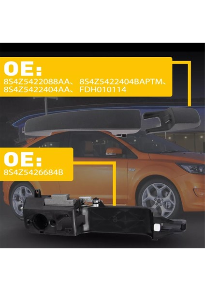 Sürücü Tarafı Sol Dış Kapı Kolu Ve Braketi Ford Focus 2008-2011 Için Astarlı 8S4Z5422404Baptm, 8S4Z5426685B (Yurt Dışından)
