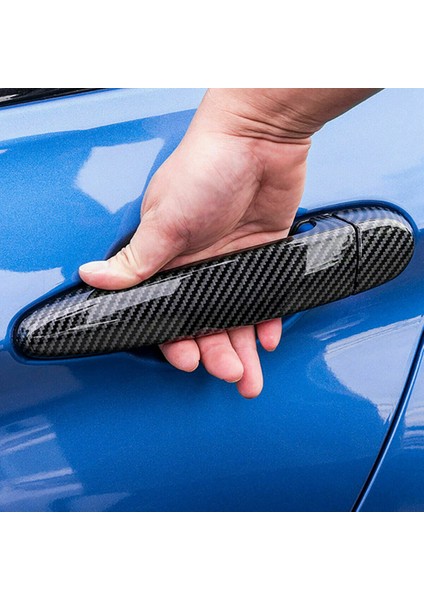 Karbon Fiber Dış Dış Kapı Kulp Kılıfı Trim -Bmw 1 2 3 4 Serisi E87 E90 E91 E92 E93 F30 X1 X3 X4 X5 X6 Lhd (Yurt Dışından)