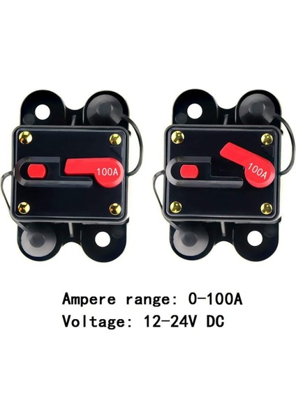Devre Kesici 100A Menüsel Sıfırlamalı Ev Güneş Enerjisi Sistemi Araba Ses Ve Amfi Koruması 12V-24V Dc Sıfırlama Invertörü (Yurt Dışından)