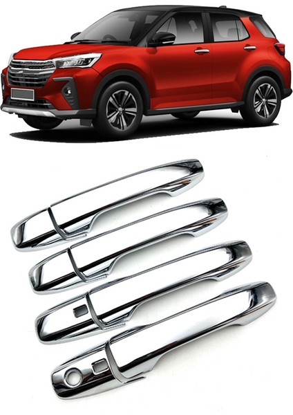 Adet Krom Araba Dış Yan Kapı Kolu Krom Çerçeve Trim Için Perodua Ativa Toyota Raıze Daihatsu Rocky (Yurt Dışından)