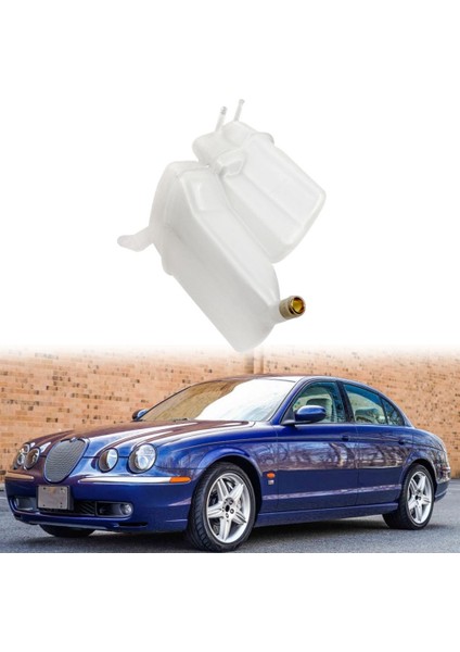 C2C34318 Jaguar S-Type 2000 2001 2002 2003 Için Araba Motor Radyatörü Soğutma Rezervuarı Genleşme Tankı (Yurt Dışından)