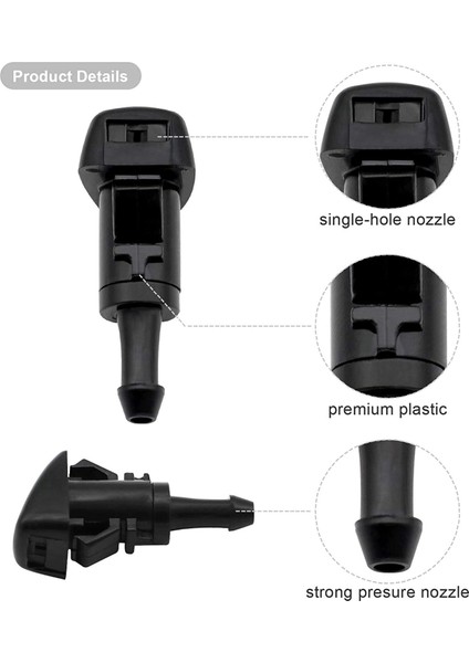 4 Paket Ön Cam Yıkama Nozulları Silecek Sprey Seti Yedek Chrysler Dodge Ram 5116079Aa,4805742Ab,5303833Aa (Yurt Dışından) fiyatları