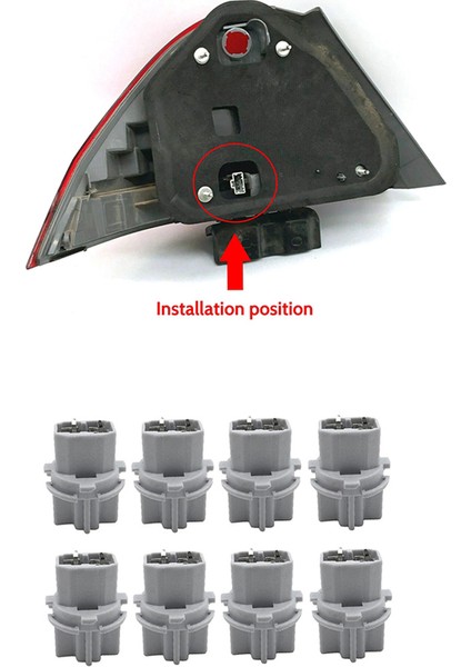 8 Adet 33515-S50-003 Araba T20 Soket Fren Arka Lambası Honda Acura Accord Civic T20W Arka Ampul Soket Tutucu (Yurt Dışından)