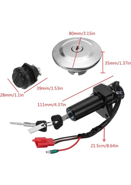 Motosiklet Elektrikli Kontak Anahtarı Kilit Seti Yakıt Gaz Kapağı Koltuk Kilit Anahtarı Yamaha Ybr125 Ybr 125 2007-2014 (Yurt Dışından) fiyatları