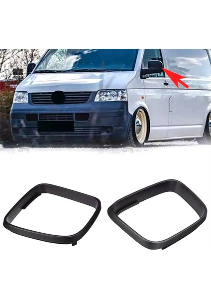 Araba Yan Kanat Dikiz Aynası Kapı Trim Halkası Çerçeve Kapağı Volkswagen Transporter Multivan T5 2003-2009 Caddy Için (Yurt Dışından)