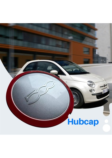 Fiat 500 Tekerlekleri Için 4 Adet 133Mm Göbek Kapağı Merkez Göbek Kapakları Toz Kapağı 68078419Ac 68078421Ac (Yurt Dışından)