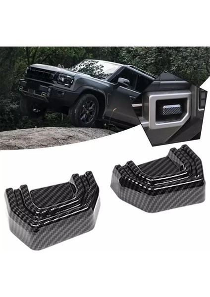 Off-Road Römork Kapağı Trim Çıkartmaları Römork Kancası Kapağı Chery Jetour Traveler T2 Carbon Için Dış Trim (Yurt Dışından)