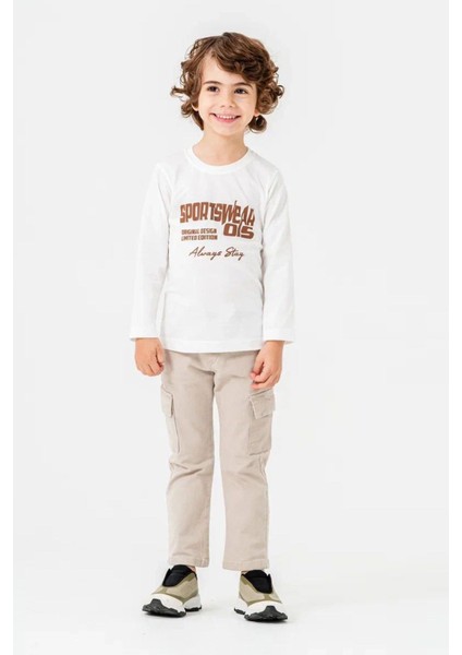 Cepli Deri Montlu Erkek Çocuk Kapüşonlu 3 lü takım - Kahverengi modelleri