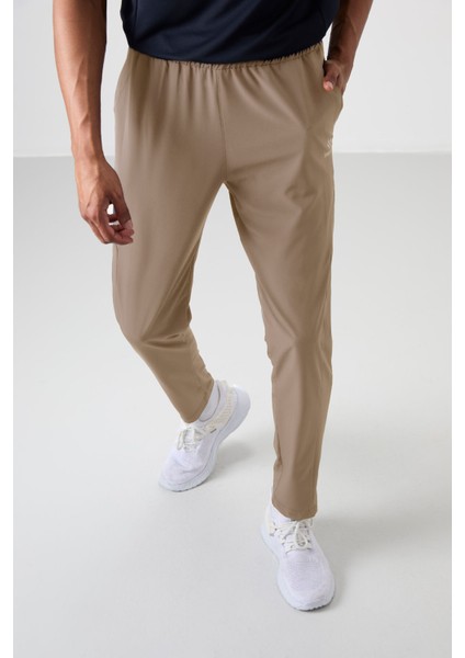 Bej Polyester Ince Yumuşak Comfort Fit Erkek Eşofman Alt - 82119
