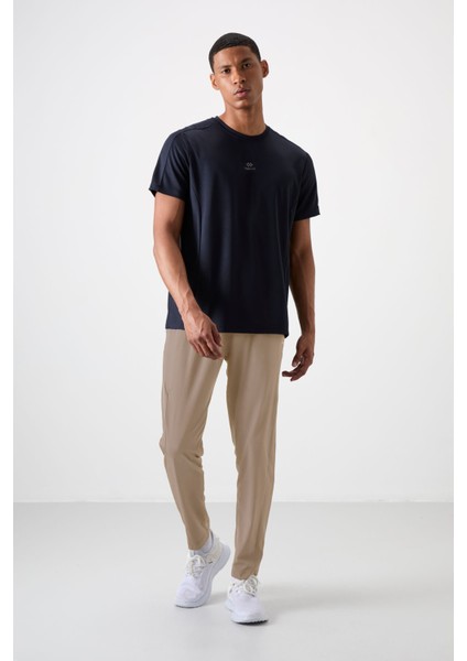 Bej Polyester Ince Yumuşak Comfort Fit Erkek Eşofman Alt - 82119