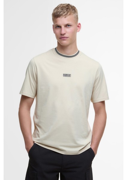 B.ıntl Logo Tipped T-Shirt GY55 Oyster Grey