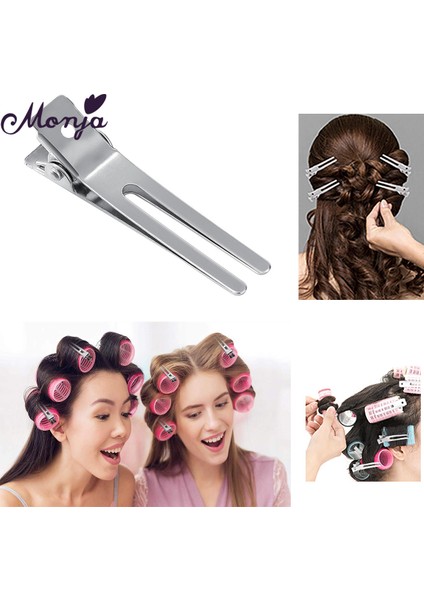 Monja 5 Adet Çelik Saç Klipleri Kuaförlük Ayarı Kıvırmak Tokalar Çift Uçlu Tokalarım Salon Veya Ev Saç Aksesuarları (Yurt Dışından)