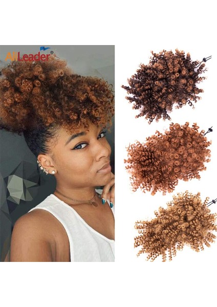 Sapıkça Kıvırcık Saç Patlama Sentetik Saç Topuz Chignon Patlama ile Ipli At Kuyruğu Afro Puf Yanlış Patlama Saç Parçaları Kadınlar Için (Yurt Dışından)