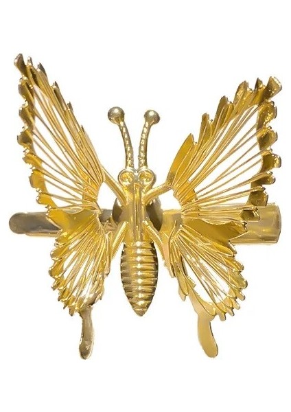 Kelebek Yan Klip Metal Kore Zarif Saç Aksesuarları Püskül Firkete 3D Moda Kelebek Firkete Taklidi Headdress (Yurt Dışından) fırsatları