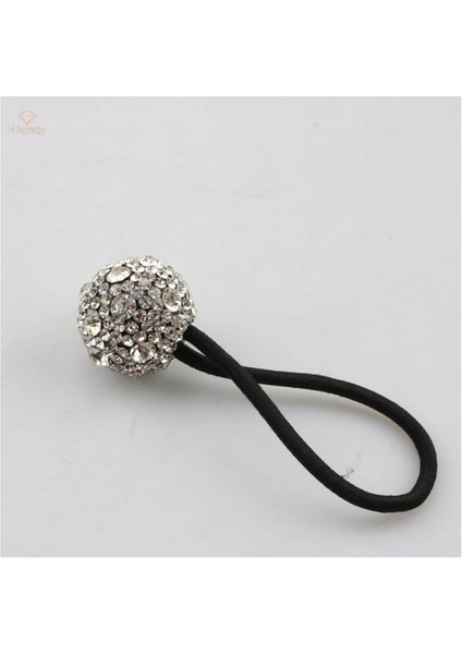 3x Diamante Topu Başlık Elastik Saç Halkası Halat Kuyruk Tutucu Beyaz (Yurt Dışından) modelleri