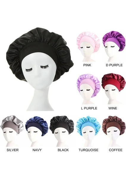 Kadın Gece Uyku Saç Kapakları Ipek Kap Uyku Için Çift Katmanlı Ayarlamak Golf Sopası Kılıfı Şapka Banyo ve Sauna Saç Şekillendirici Aksesuarları (Yurt Dışından)