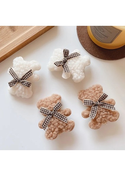 Adet Yeni Yürümeye Başlayan Çocuklar Ayı Sevimli Saç Tokası Çocuklar Çocuklar Için Bebekler El Yapımı Kızlar Saç Klipleri Moda Saç Aksesuarları Tokalarım Şapkalar (Yurt Dışından)