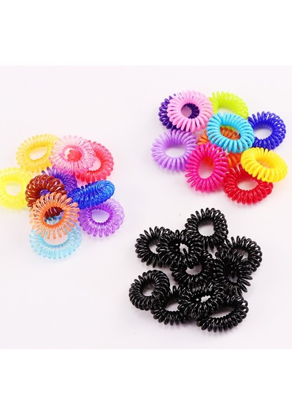 10 Adet/grup Yeni 2 cm Küçük Telefon Hattı Saç Halatlar Kızlar Renkli Elastik Saç Bantları Çocuk At Kuyruğu Tutucu Kravat Sakız Saç Aksesuarları (Yurt Dışından)