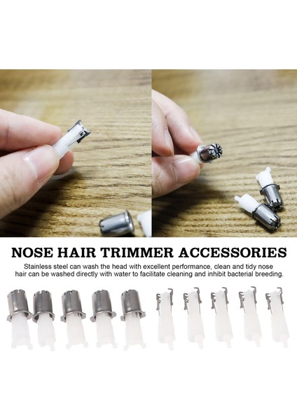 Adet Elektrikli Tıraş Makinesi Tıraş Makinesi Burun Düzeltici Kafaları Burun Saç Kesici Burun Düzeltici Yedek Kafa Paslanmaz Çelik Bıçak (Yurt Dışından) fırsatları