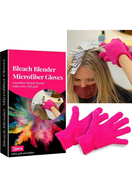 Adet Çamaşır Suyu Blender Mikrofiber Eldiven Saç Düzleştirici Perma Curling Kuaförlük Isıya Dayanıklı Parmak Eldiven Saç Şekillendirici Araçları (Yurt Dışından)