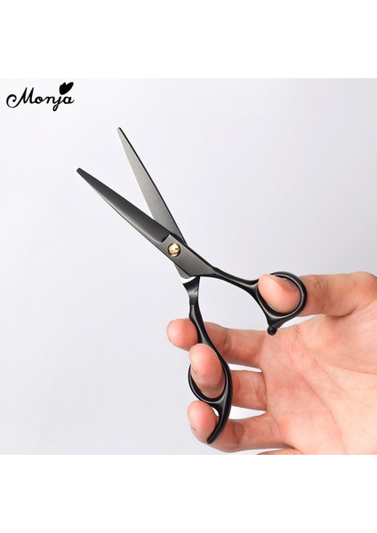 Monja Profesyonel Kuaförlük Kesme Inceltme Siyah Paslanmaz Çelik Berber Saç Düz Kesim Diş Kesme Makinesi Dıy Salon Saç Şekillendirici Araçları (Yurt Dışından) modelleri