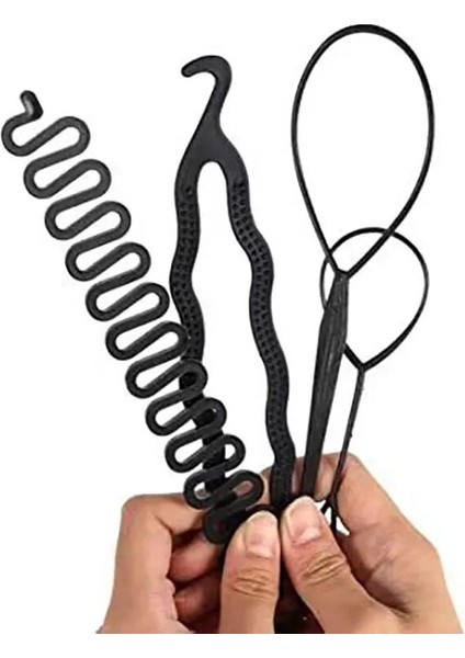 Adet/takım Sihirli Saç Örgü Büküm Bigudi Şekillendirici Seti Firkete Tutma Saç Braiders Çekme Saç Iğne At Kuyruğu Dıy Şekillendirici Aracı (Yurt Dışından)