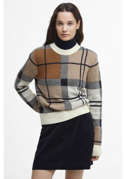 Brigitte Tartan Crew Neck Kazak MI11 Multi modelleri