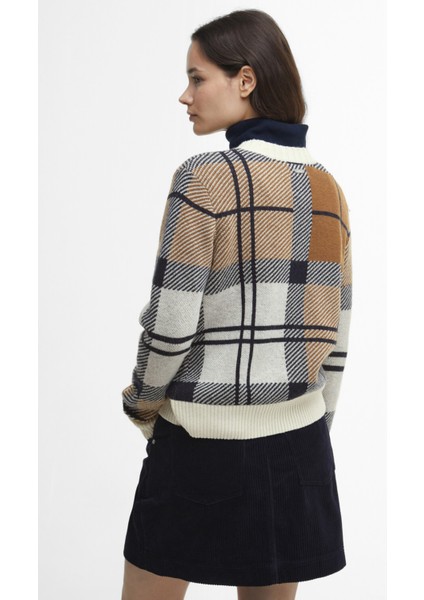 Brigitte Tartan Crew Neck Kazak MI11 Multi indirimleri