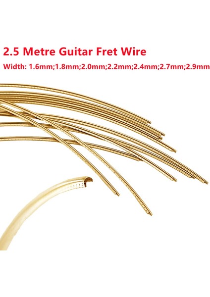 2 4mm Tarzı Radian Gitar Perde Teli 2.5 Metre Gitar Parmaklık Kendin Yap Perde Teli Pirinç Genişlik Pirinç Bas Için (Yurt Dışından) fırsatları
