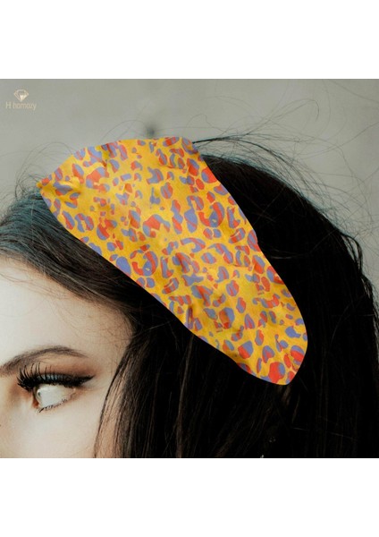 Moda Hairband Geniş Headwrap Kalın Saç Saç Aksesuarları Başlığı Elastik Kadın Leopar Bantlar Yoga Fitness Balo Parti Makyaj Için, Sarı (Yurt Dışından) modelleri