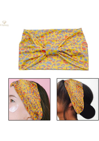 Moda Hairband Geniş Headwrap Kalın Saç Saç Aksesuarları Başlığı Elastik Kadın Leopar Bantlar Yoga Fitness Balo Parti Makyaj Için, Sarı (Yurt Dışından) fırsatları