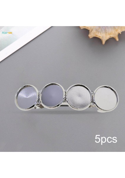 5x Metal Saç Klipleri 12MM Moda Tokalar Çerçeve Tepsisi Hediye Için Günlük Beyaz (Yurt Dışından) fiyatları