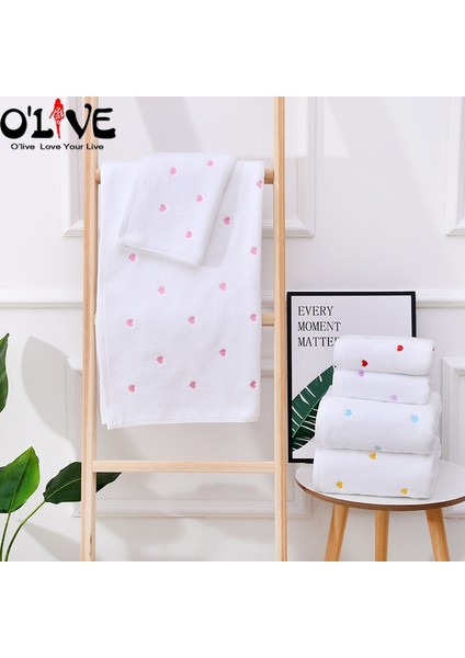 100% Pamuk Kalp Nakış Banyo Havlusu Banyo 70*140 cm Saç Baş Havlusu Spor Salonu Yetişkinler Sauna Yüz Mendil Özel (Yurt Dışından) modelleri