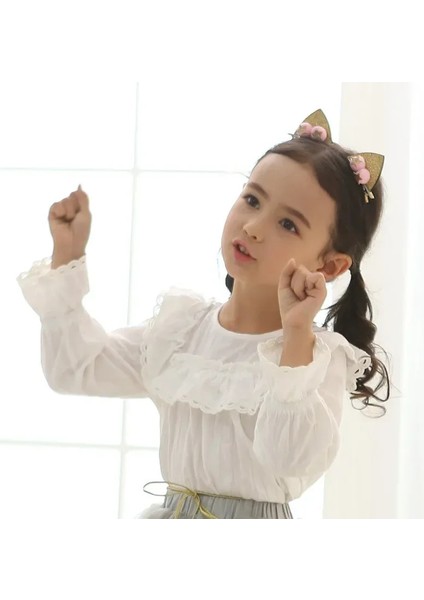 Adet Sevimli Kedi Kulak Saç Klipleri Kızlar Için Glitter Gökkuşağı Keçe Kumaş Çiçek Tokalar Tokalarım Çocuklar Şapkalar Bebek Saç Aksesuarları (Yurt Dışından) modelleri
