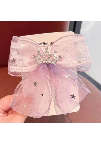 Yeni Tatlı ve Sevimli Saç Tokası Prenses Taklidi Taç Şeffaf Dantel Ilmek Tokalar Şapkalar Saç Aksesuarları Kızlar Için (Yurt Dışından) fırsatları