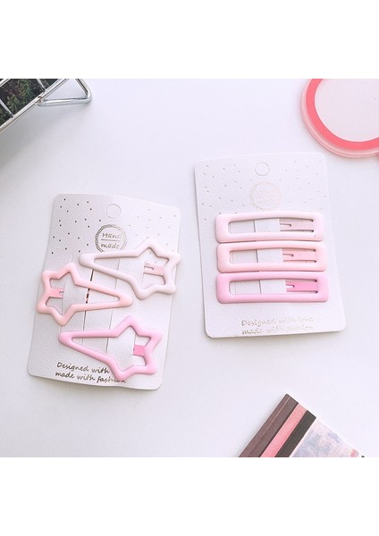 Adet Set Pembe Basit Kalp Yıldız Temel Saç Klipleri Kız Çocuklar Için Sevimli Kawaii Metal Firkete Tokalarım Moda Aksesuarları Hediye (Yurt Dışından) modelleri