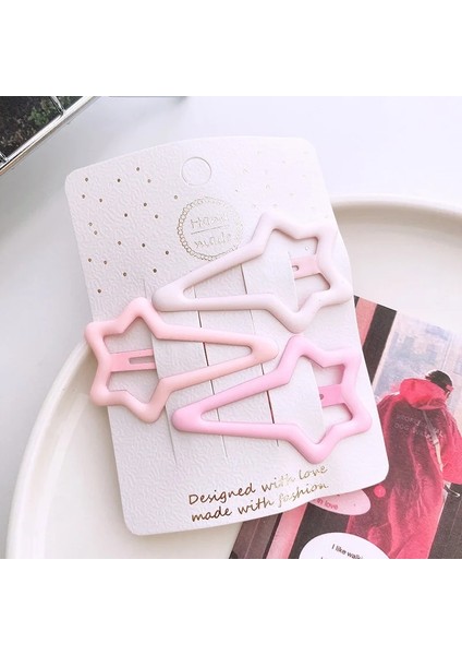 Adet Set Pembe Basit Kalp Yıldız Temel Saç Klipleri Kız Çocuklar Için Sevimli Kawaii Metal Firkete Tokalarım Moda Aksesuarları Hediye (Yurt Dışından) indirimleri