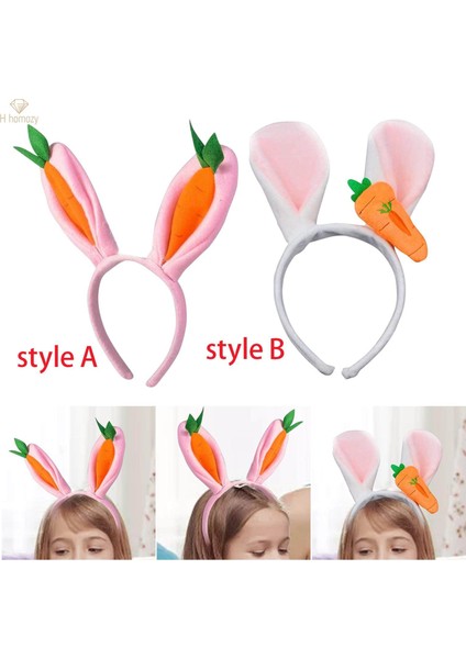 Karikatür Tavşan Kulaklar Kafa Bandı Paskalya Saç Çember Kadın Kızlar Headdress Havuç Tarzı A (Yurt Dışından) fırsatları