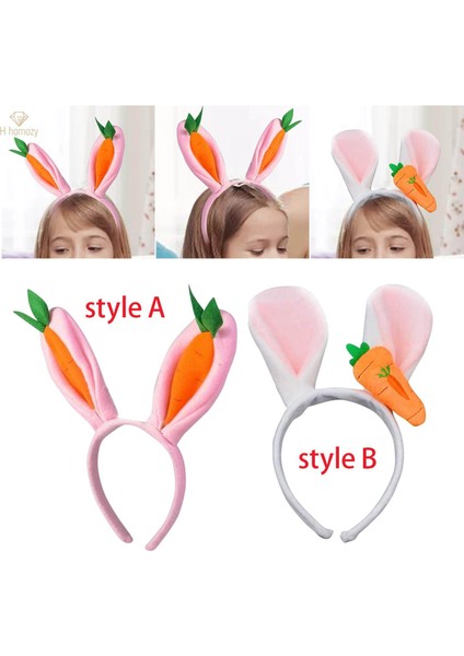 Karikatür Tavşan Kulaklar Kafa Bandı Paskalya Saç Çember Kadın Kızlar Headdress Havuç Tarzı A (Yurt Dışından) indirimleri